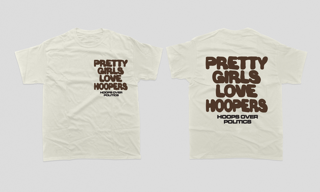 PRETTY GIRLS LOVE HOOPERS - CREAM/BROWN & BLACK